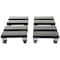 Vestil Black Steel Dolly Set, 8"x8"x3-5/8", 4PK SDOL-4 - alternate 2
